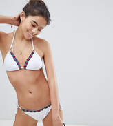 Thumbnail for your product : South Beach Floral Trim Bikini Top