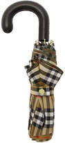 Thumbnail for your product : Burberry Beige and Black Check Collapsible Umbrella