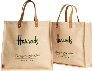 Harrods Food Halls Jute Bags (Set Of 2)