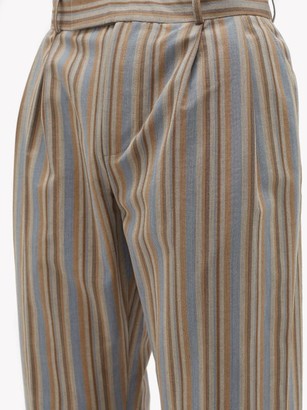 Ahluwalia Striped Reclaimed-cotton Trousers - Brown