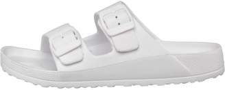 Board Angels Womens Double Buckle Strap Slider Sandals White