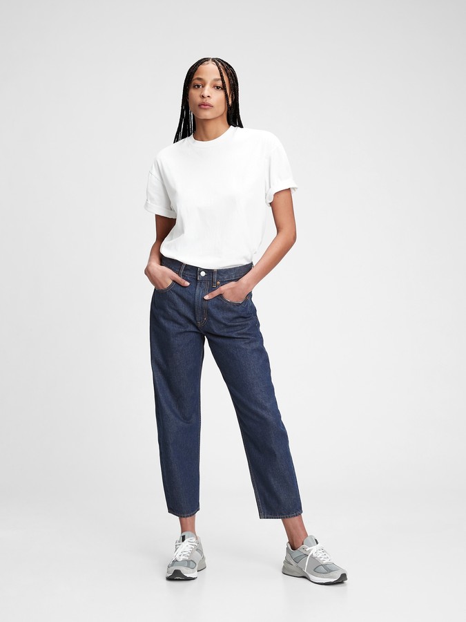 Gap High Rise Barrel Jeans with Washwell - ShopStyle