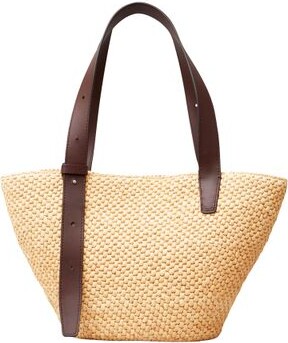 Lie Studio Bianca small raffia bag