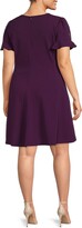 Thumbnail for your product : DKNY Plus Flutter Sleeve Fit & Flare Dress