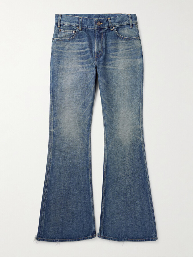 Celine Marco Flared Frayed Jeans