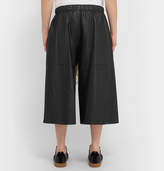 Thumbnail for your product : Loewe Leather Drawstring Shorts - Black