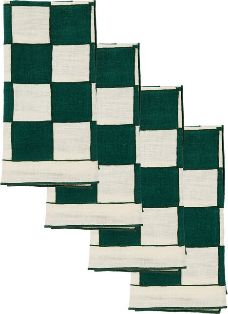 Misette Chessboard Linen Napkin (Set of 4)