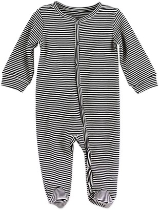 Oliver & Rain Black and White Bodysuit, Wrap Top, Footed Pants, Footie & Swaddle Blanket Gift Set