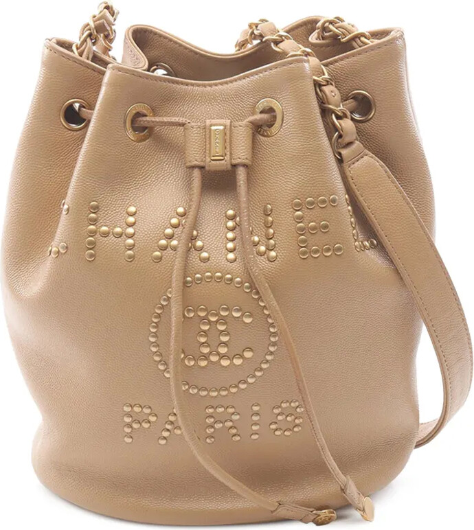 Chanel Pre Owned 2019 CC Deauville Drawstring bucket bag