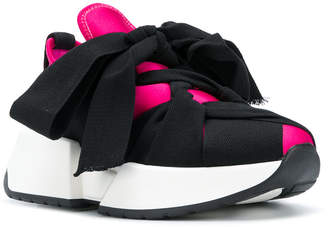 MM6 MAISON MARGIELA bow detail platform sneakers
