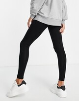 Thumbnail for your product : ASOS Maternity DESIGN Maternity 2 pack over the bump leggings in black - BLACK