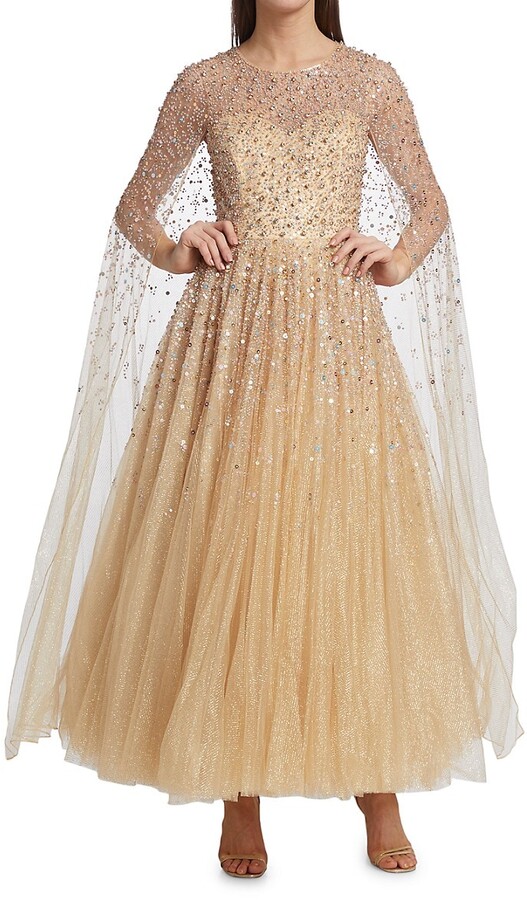 long frocks with cape