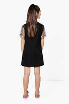 Thumbnail for your product : boohoo Girls Embroidered Sleeve Mesh Dress