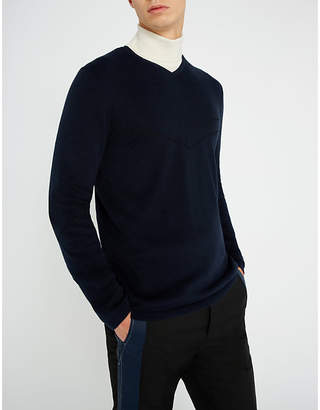 HUGO V-neck cotton-blend jumper