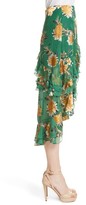 Thumbnail for your product : Alice + Olivia Women's Sasha Ruffled Asymmetrical Floral Skirt