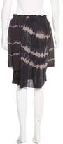 Thumbnail for your product : Raquel Allegra Silk-Trimmed Tie Dye Skirt