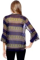 Thumbnail for your product : Ella Moss Monarch Silk Print Henley