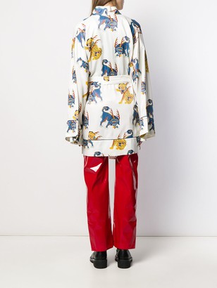 Kirin Tiger Print Kimono Jacket