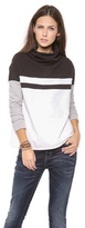 Thumbnail for your product : James Perse Colorblock Funnel Neck Pullover