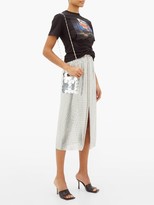 Thumbnail for your product : Paco Rabanne Crystal-embellished Chainmail Midi Skirt - Silver