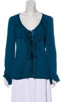 Thumbnail for your product : Rachel Zoe Long Sleeve Lace-Up Top