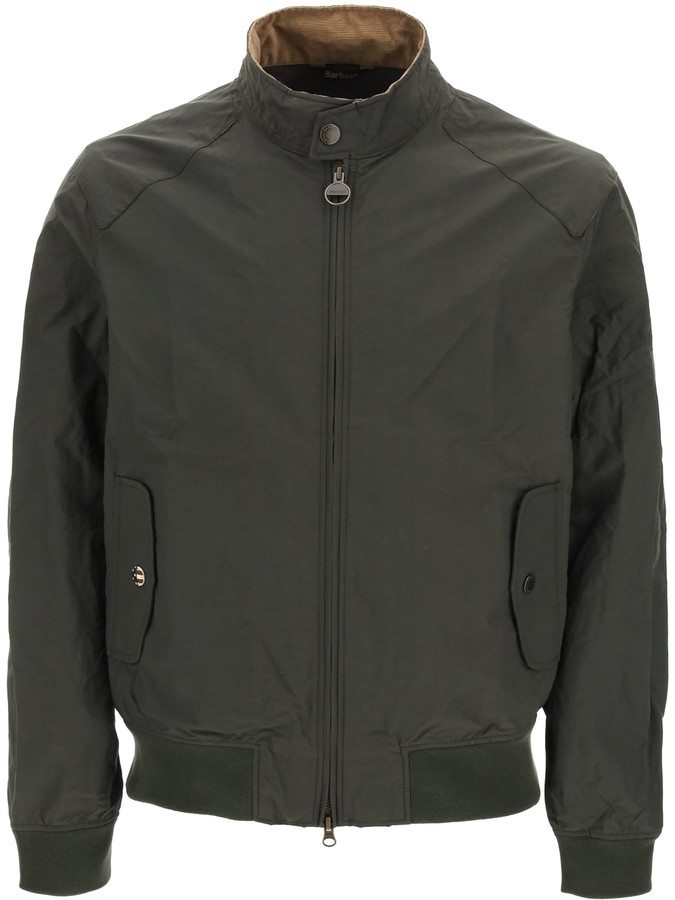 Barbour Harrington Bomber Jacket In Lightweight Waxed Cotton - ShopStyle