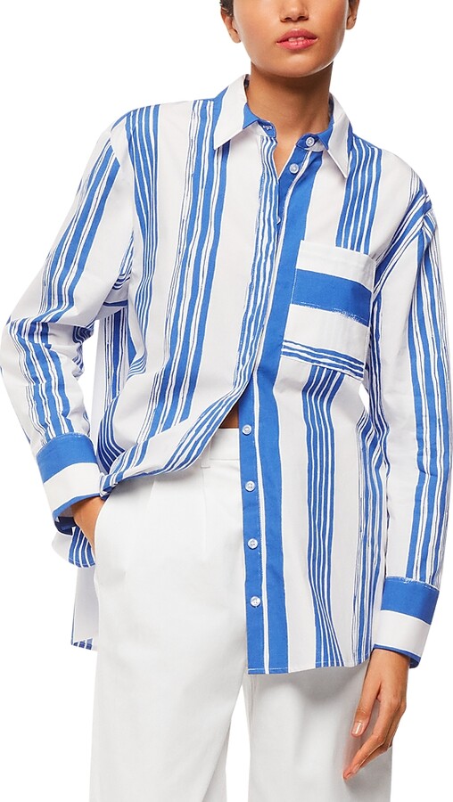 Whistles Painted Stripe Oversized Shirt