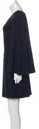 Alexander McQueen Cape Sleeve Mini Dress