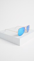 Thumbnail for your product : Ray-Ban RB3025 Classic Aviator Mirrored Matte Sunglasses
