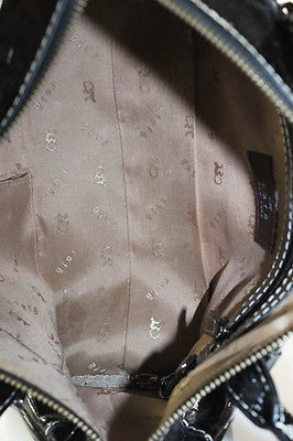 Rafe New York Black Patent Leather Small Satchel Handbag