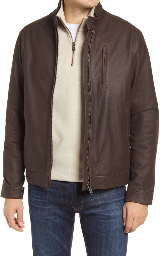 Rodd & Gunn Westhaven Distressed Leather Bomber Jacket - ShopStyle