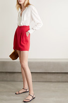 Thumbnail for your product : RED Valentino Belted Pleated Crepe Shorts