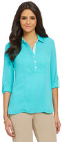 Thumbnail for your product : Investments Bib Front Popover Blouse