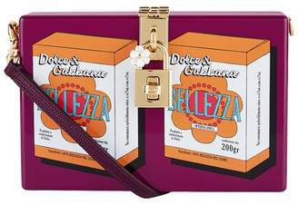 Dolce & Gabbana Lacquered Wood Box Clutch