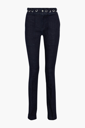 VVB Whipstitched mid-rise bootcut jeans
