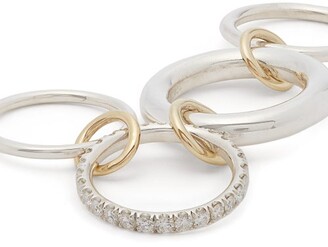 Spinelli Kilcollin Luna Diamond, 18kt Gold & Sterling Silver Ring - Silver