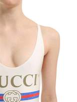 Thumbnail for your product : Gucci Logo Printed Lycra Swimsuit