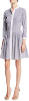 Thumbnail for your product : MICHAEL Michael Kors Long-Sleeve Pinstriped Fit-&-Flare Dress