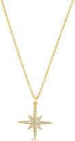 Thumbnail for your product : Sterling Forever 14K Gold Vermeil Pave CZ Starburst Pendant Necklace