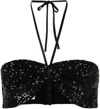 In The Mood For Love T Patty sequinned bustier cropped top