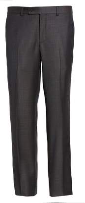 Ted Baker Jefferson Flat Front Solid Wool Trousers