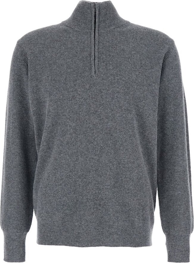 Roberto Collina Ribbed Half-Zip Knitwear