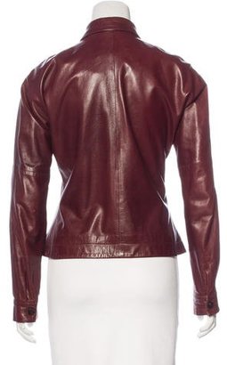 Jil Sander Collared Leather Jacket