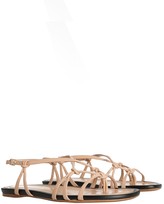 Thumbnail for your product : Zimmermann Knotted Strap Flat Sandal