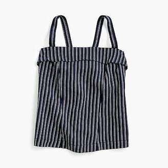 J.Crew Petite Point Sur turnover top in striped linen-cotton