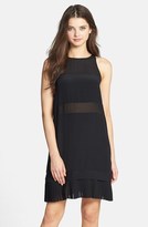 Thumbnail for your product : Nicole Miller Sheer Inset Silk Shift Dress