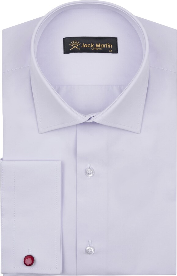 Jack Martin London Jack Martin Men's Formal & Dress Shirts with Cufflinks Slim Fit Shirts