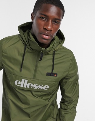 Ellesse Ion overhead jacket with reflective logo in green - ShopStyle