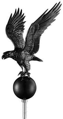 Yescom USA, Inc. 14' Flagpole Eagle Topper Finial Ornament for Telescopic Pole Black Yard Outdoor