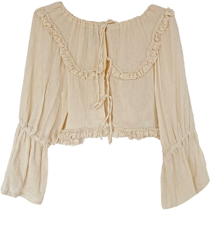 Solai - Cheese Cloth Blouse - ShopStyle Tops
